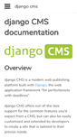 Mobile Screenshot of docs.django-cms.org